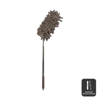 PLUMEAU CHENILLE MICROFIBRE MANCHE TELESCOPIQUE 28-75CM TAUPE