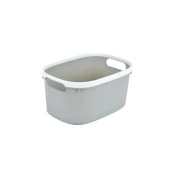 PANIERE BICOLORE PLASTIQUE 3L 24,5x17xH.12CM GRIS