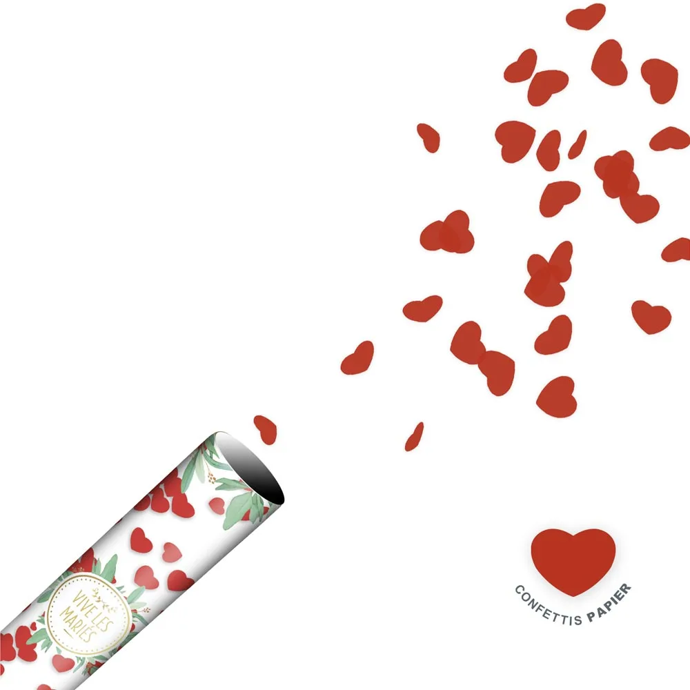 CANON CONFETTIS COEUR ROUGES