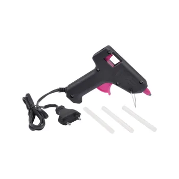 PISTOLET A COLLE 20*13*4CM A VEC SUPPORT ET 3 BATONS DE COLLE Ø7MM