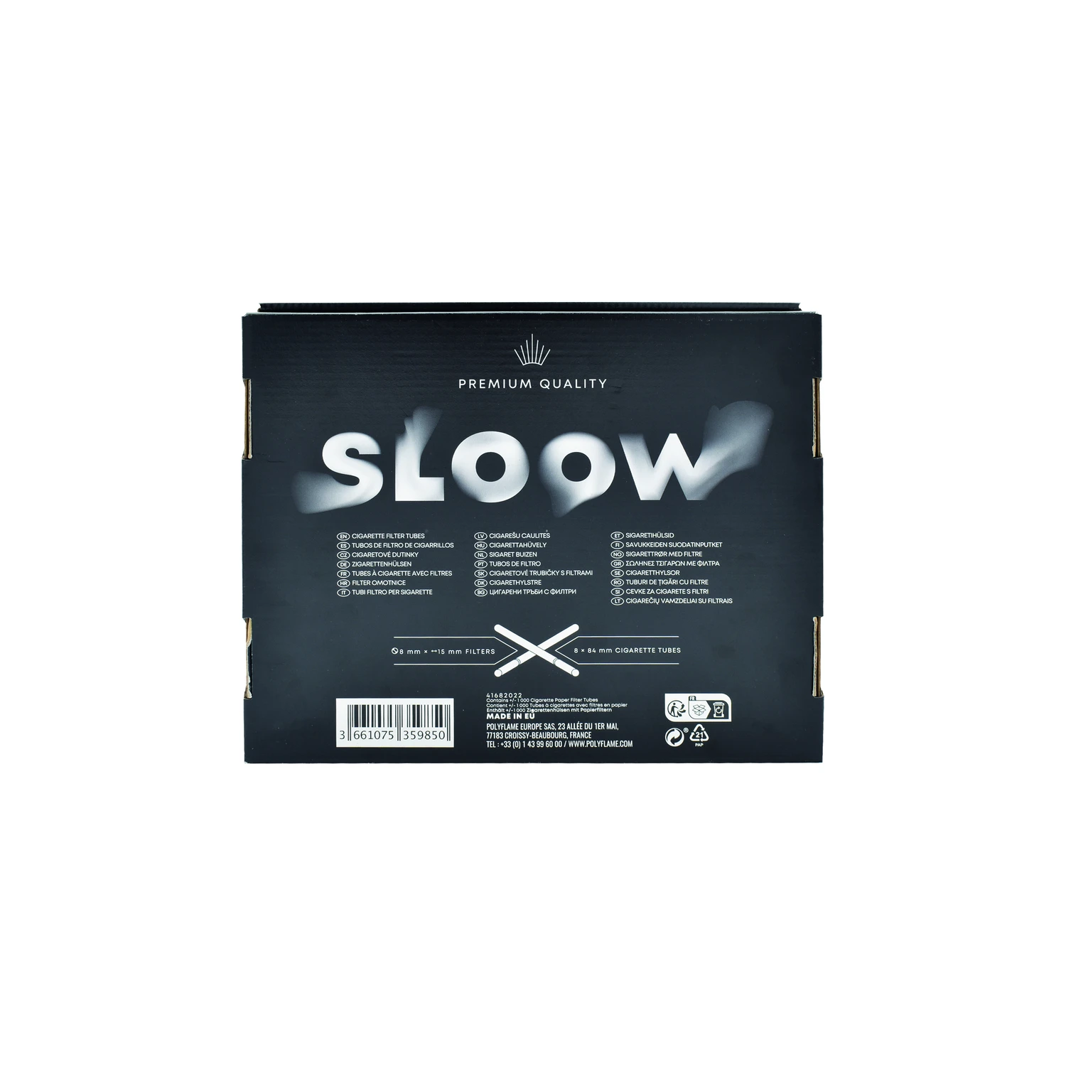 BOITE RIGIDE 1000 TUBES FILTRE PAPIER DL-10