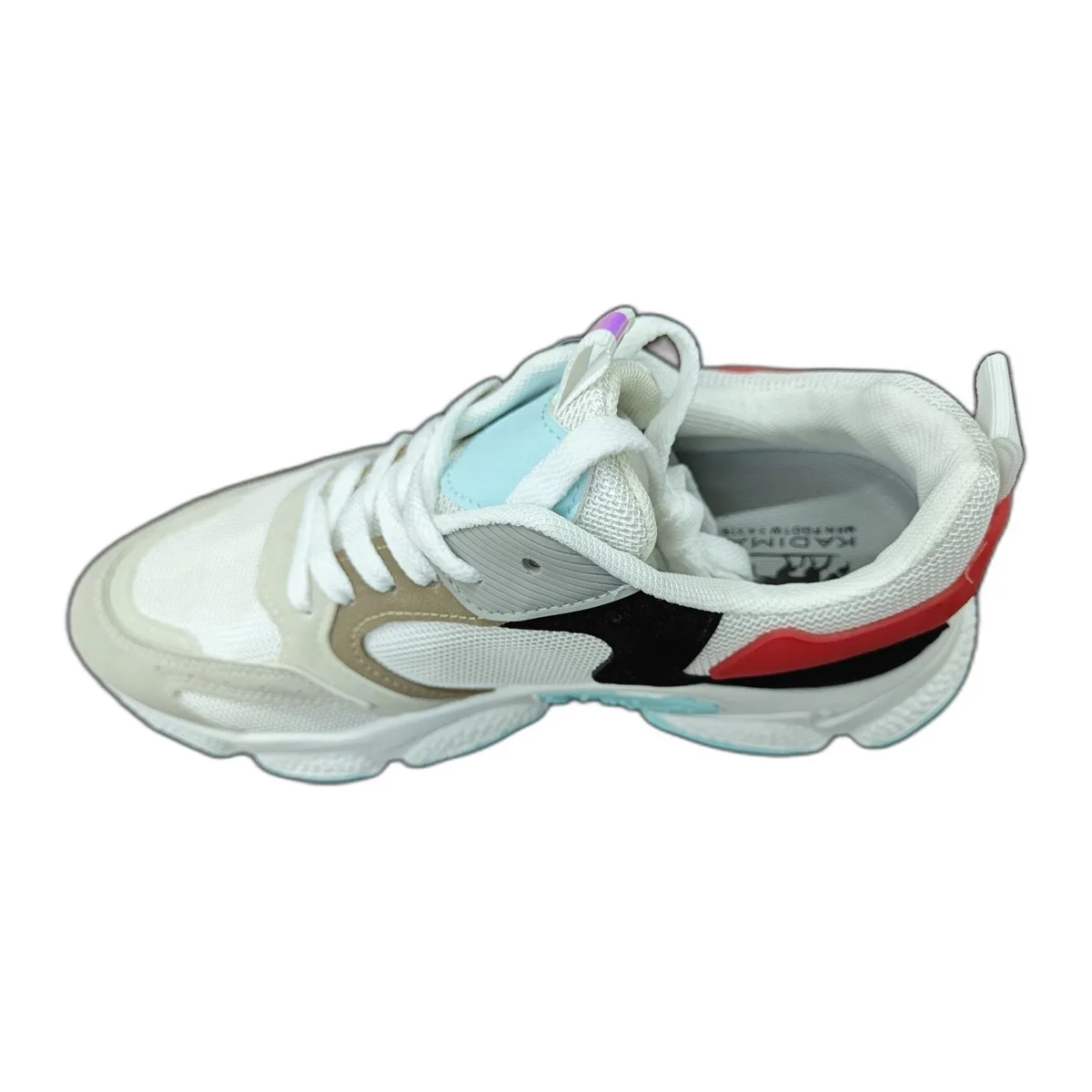 Baskets de sport Homme multicolores blanches, beiges et accents vifs
