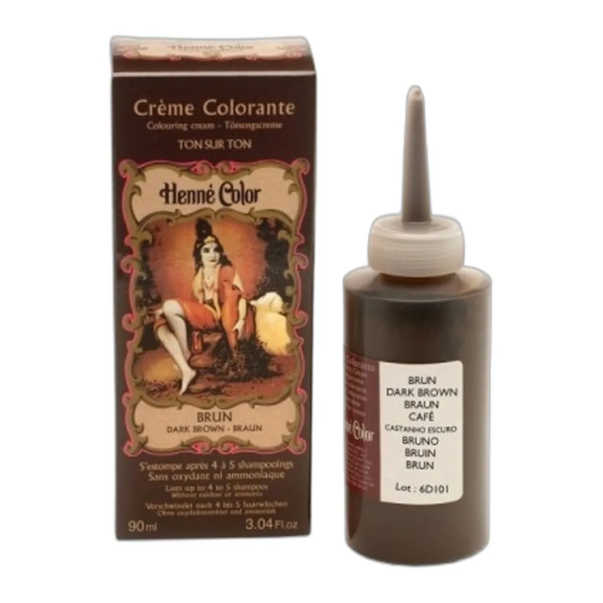 Crème Colorante Henne Color Brun Dark Brown 90ml