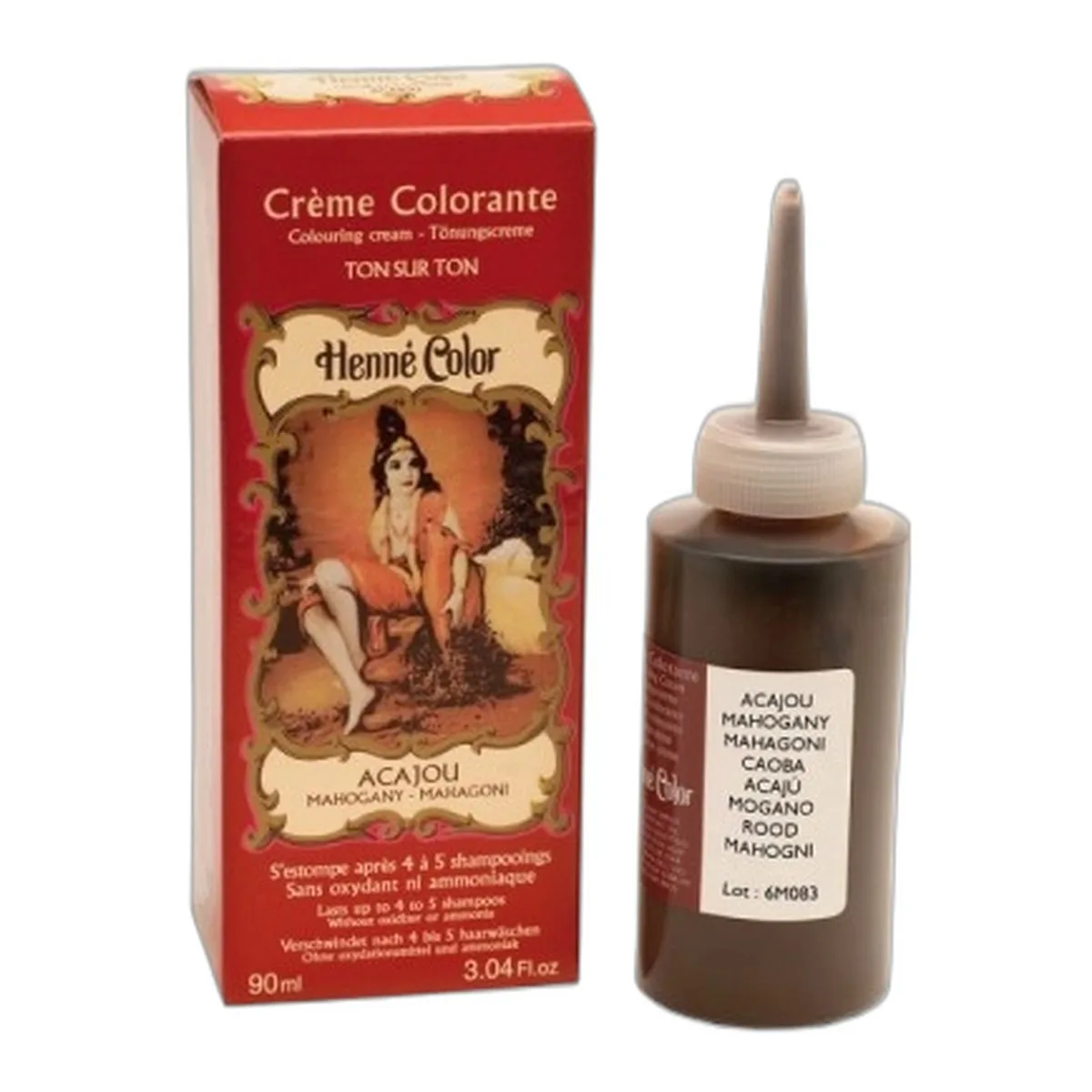Crème Colorante Henné Color Acajou 90 ml