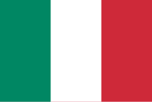 Drapeau de l'Italie tricolore vert, blanc, rouge