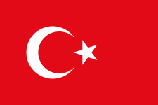 Drapeau de la Turquie rouge avec étoile et croissant blancs