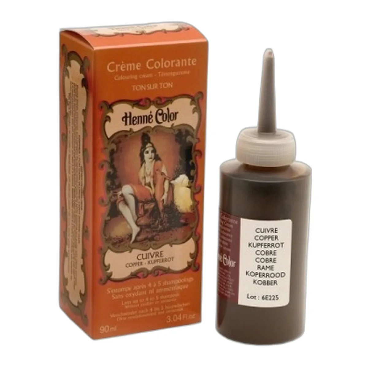 Henné Color Crème Colorante Ton sur Ton Cuivre