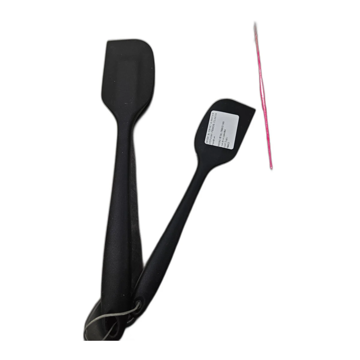 Lot de 2 spatules de cuisine en silicone noir