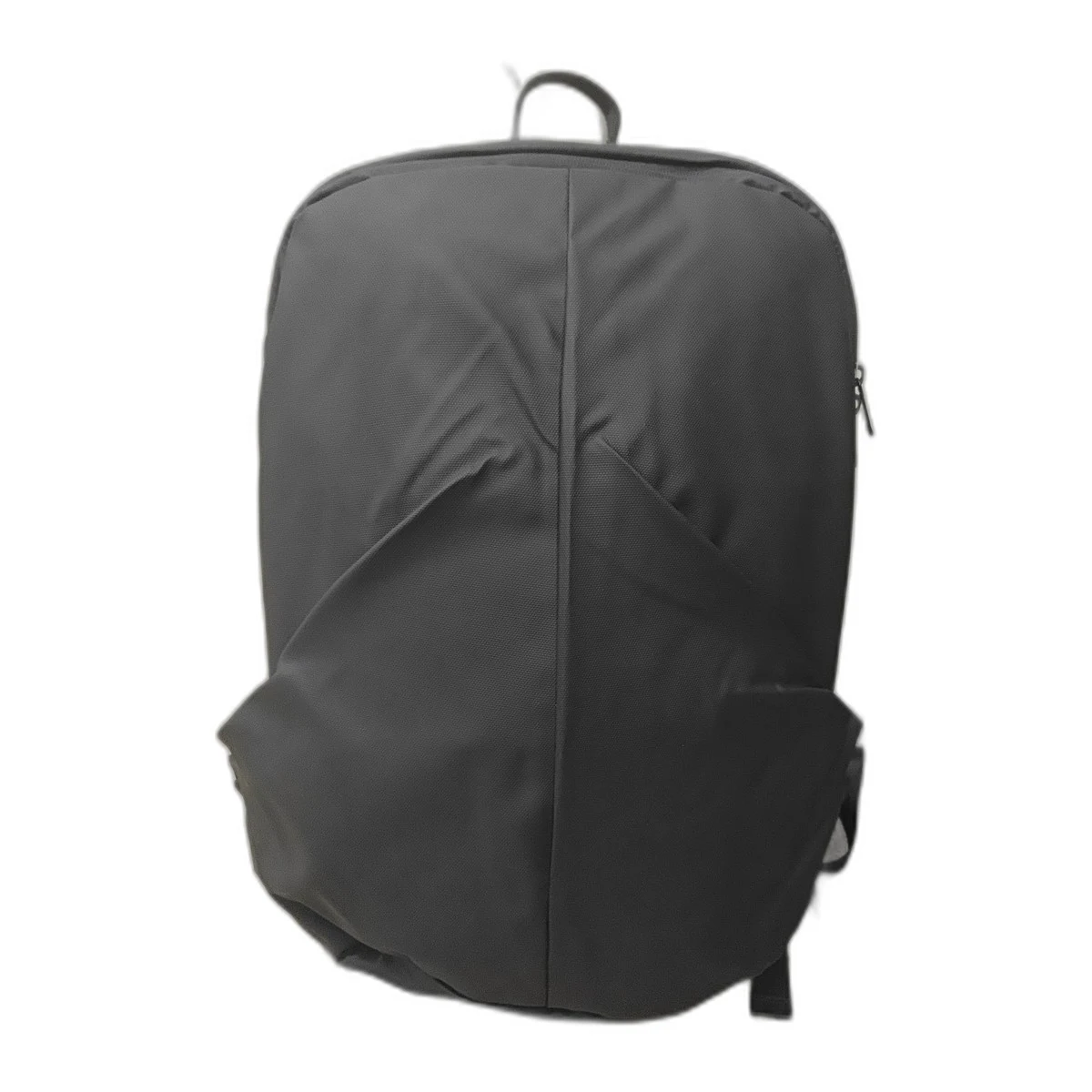 Sac à dos noir uni en tissu texturé