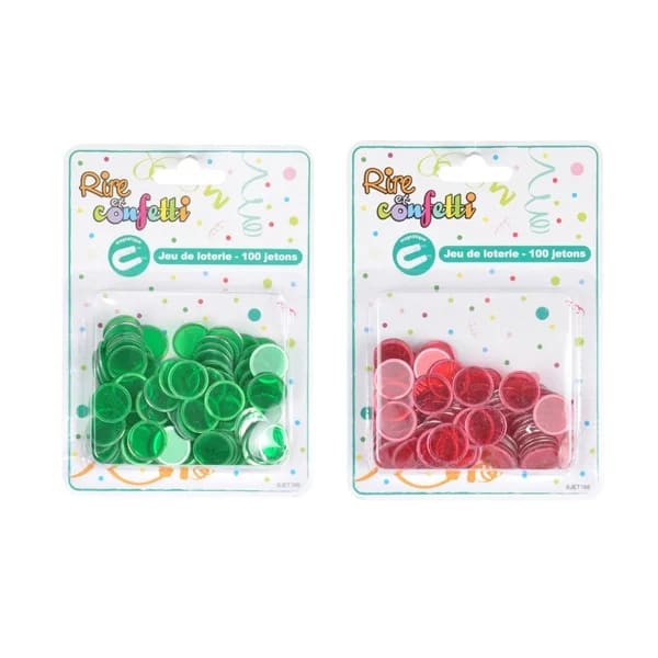 Lot de 100 jetons loto aimantés