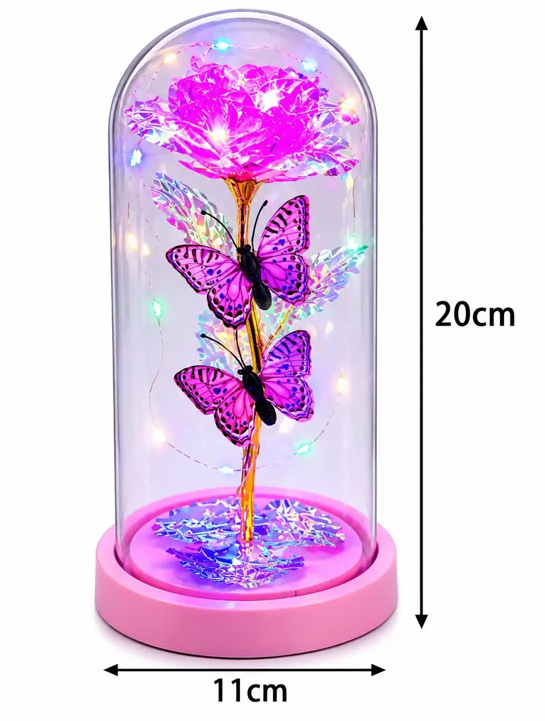 La rose rose Petite lampe de couleur Home Fashion decor délicat pratique papillon rose nightlight utilisation de la batterie AAA sécurité belle ambiance romantique nightlight