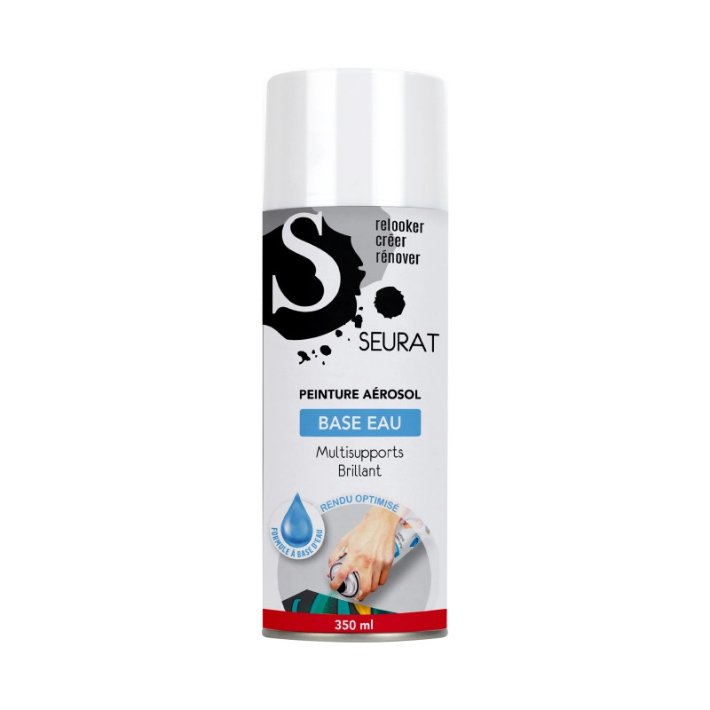 BOMBE DE PEINTURE A BASE D'EAU MULTISUPPORTS 350ML BLANC BRILLANT