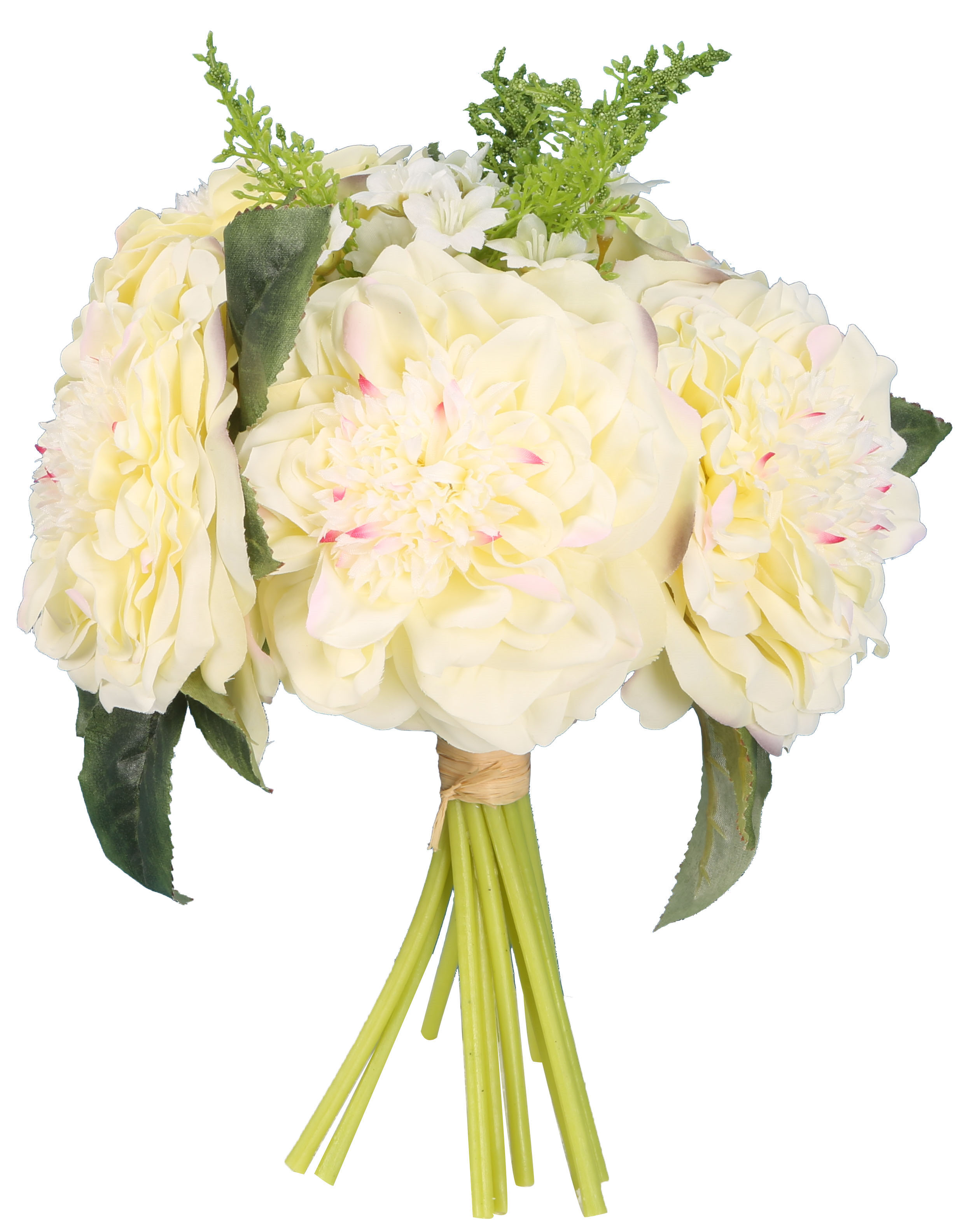 Bouquet de Pivoines Artificielles Crème Élégance Naturelle