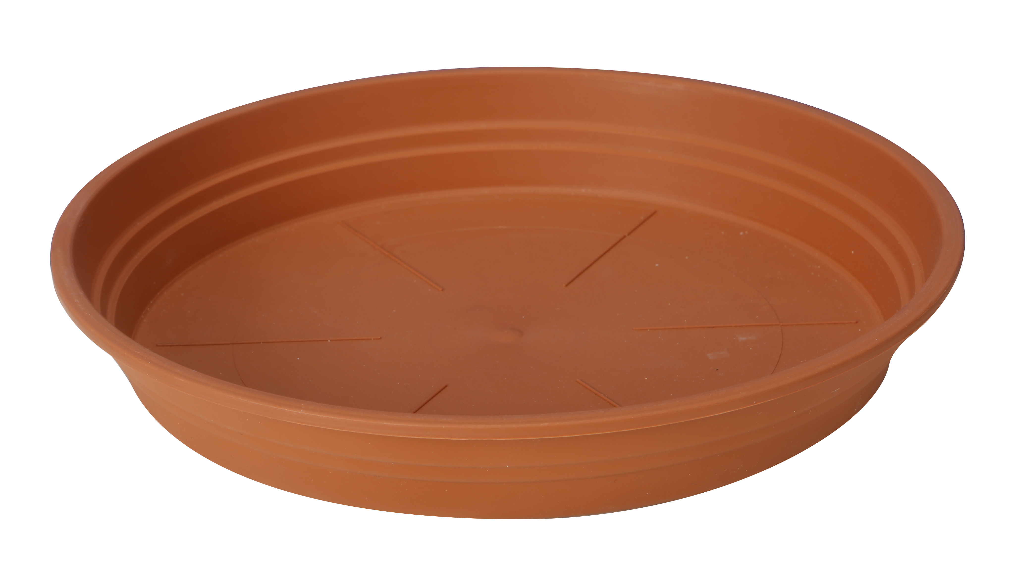 Soucoupe de pot de fleurs ronde couleur terre cuite