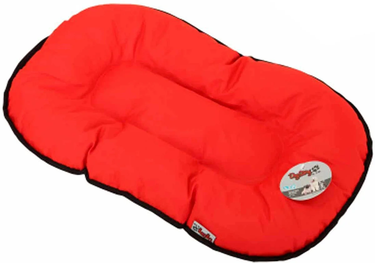 COUSSIN FLOCON REVERSIBLE 107*53CM ESSENTIEL ROUGE GRIS