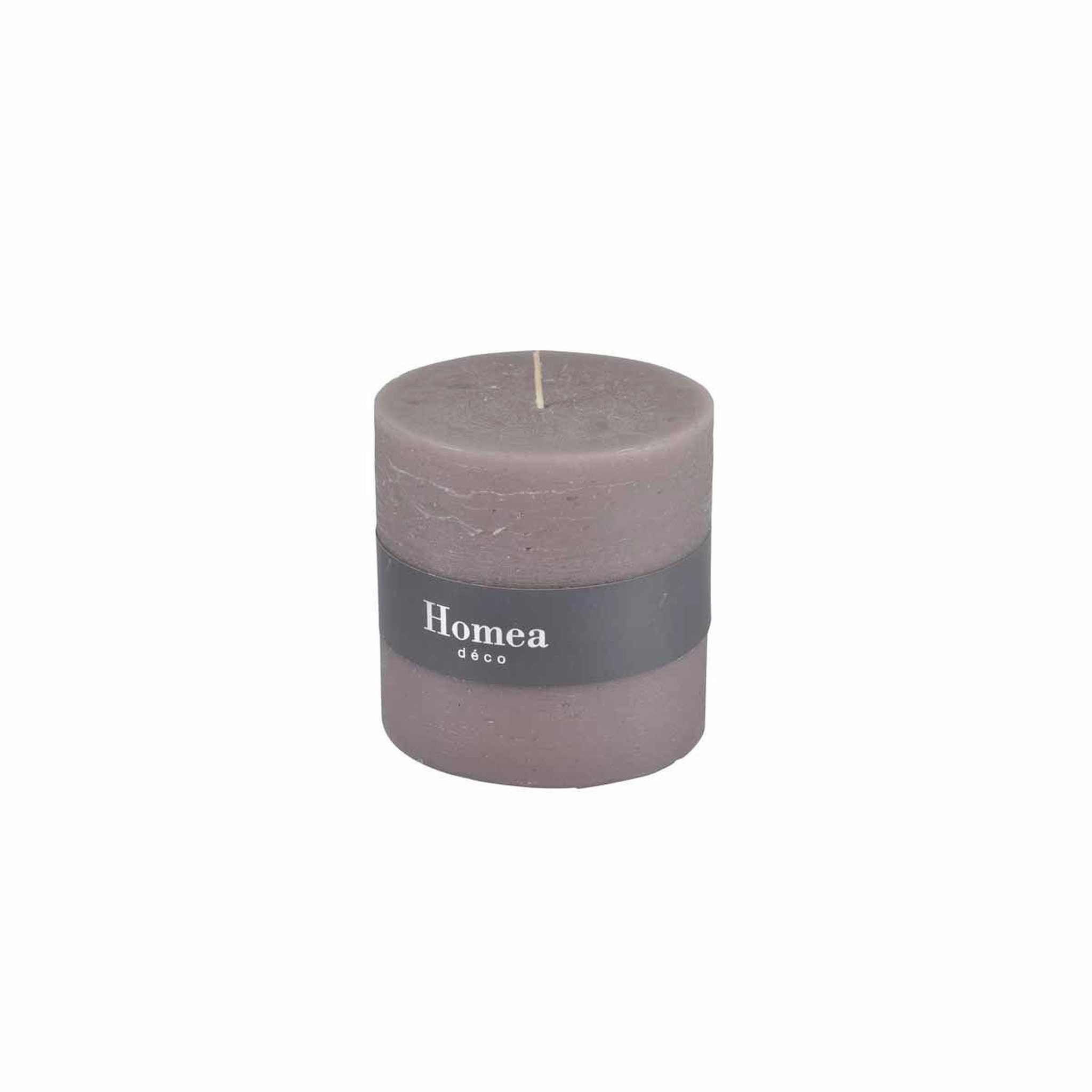 BOUGIE PILIER Ø6,8*H7CM RUSTIQUE COLORIS TAUPE