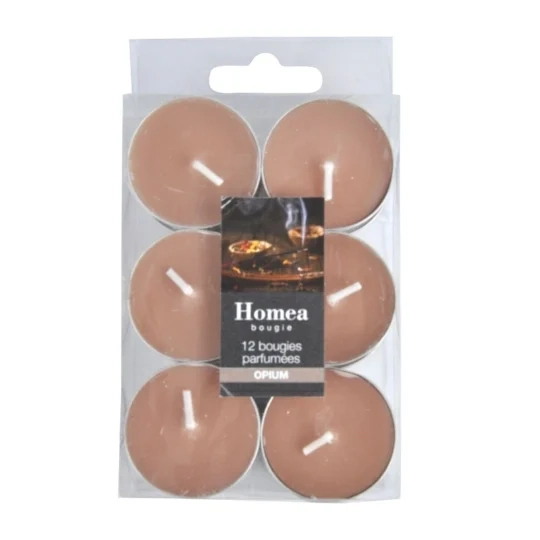 SET DE 12 BOUGIES CHAUFFE-PLAT ESSENTIEL PARFUM OPIUM