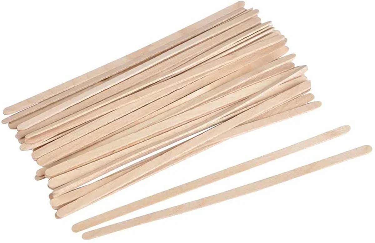 SET DE 50 AGITATEURS EN BOIS H14CM