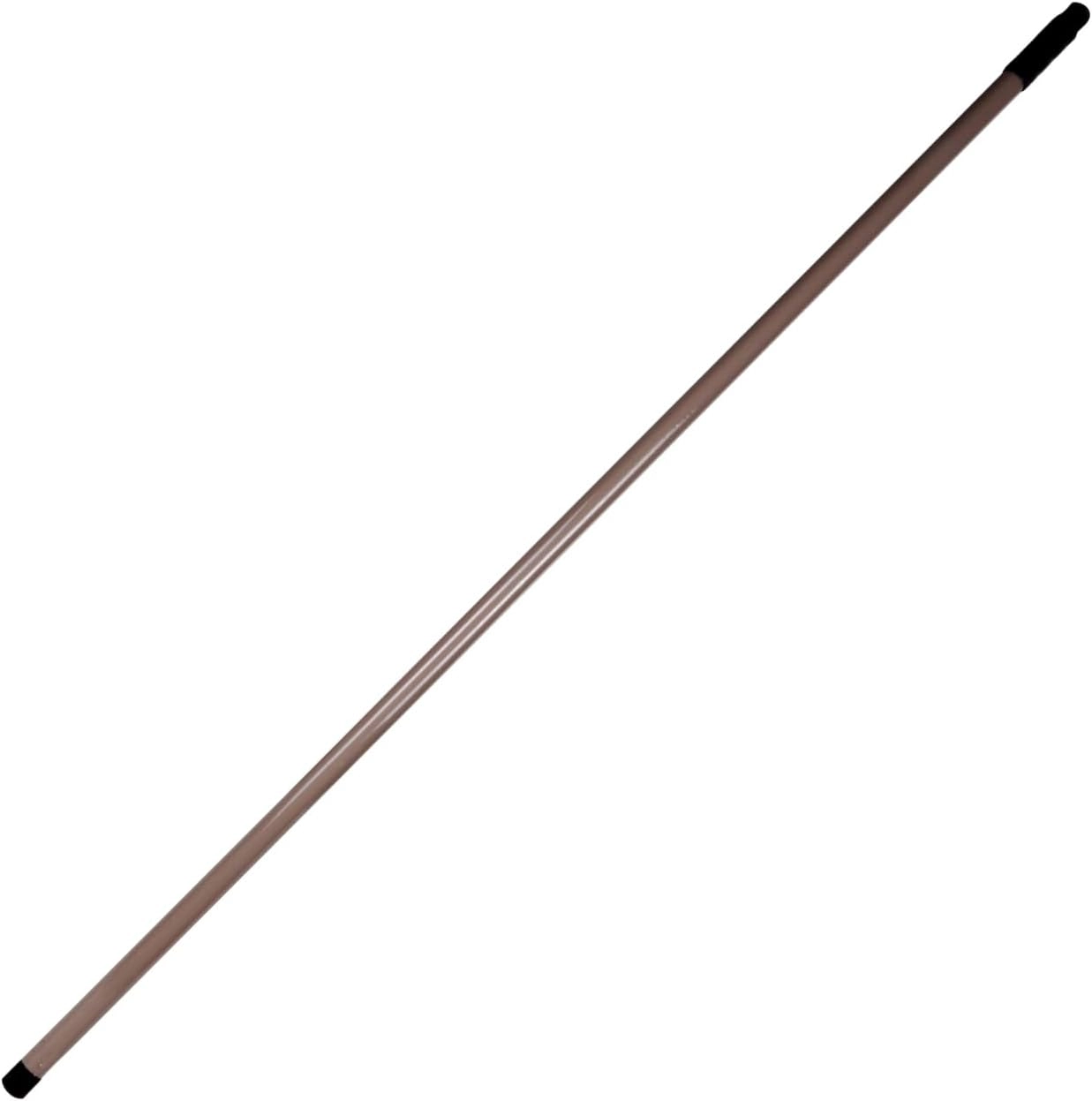 MANCHE A BALAI METAL EMBOUT FIXE 119CM TAUPE