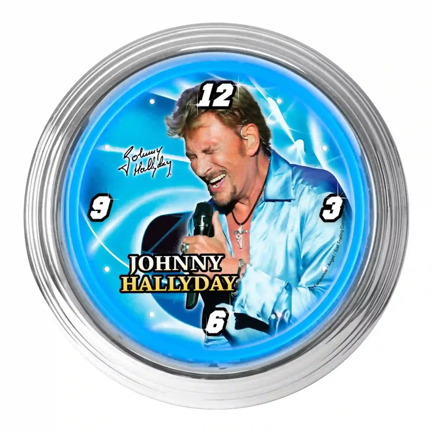 Horloge johnny neon bleu