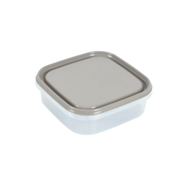 BOITE DE CONSERV ATION PLASTIQUE 1,3L 19,5*19,5*H6CM TAUPE