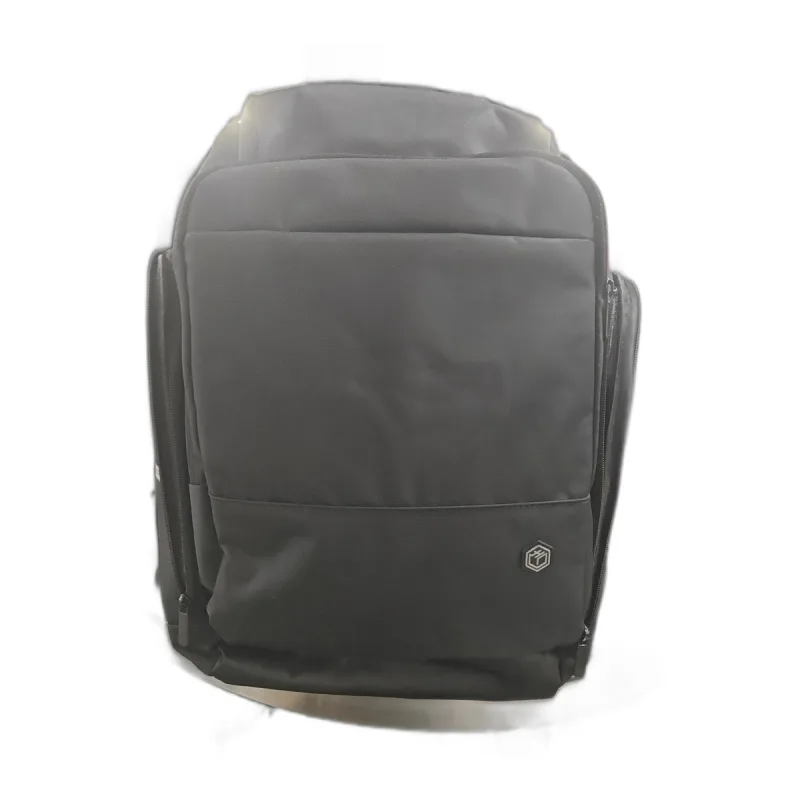 Sac à dos noir uni avec logo hexagonal