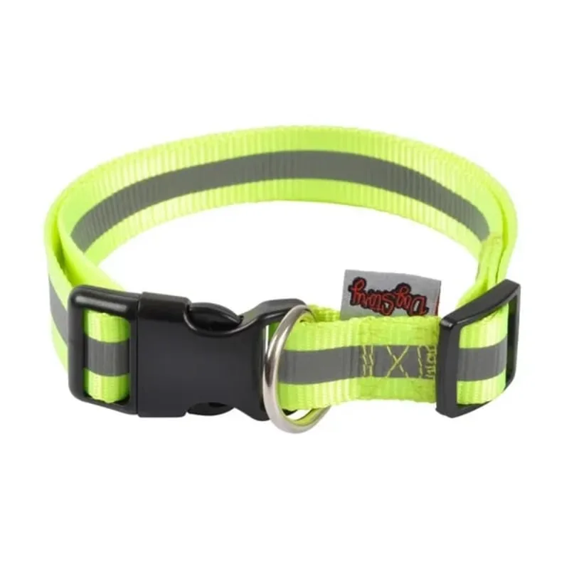 Collier Réglable Chien Réfléchissant "essentiel" 45-65cm Jaune
