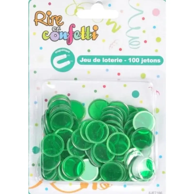 Lot de 100 jetons loto aimantés