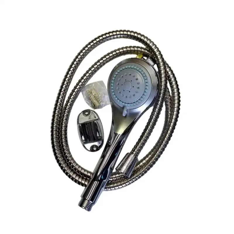 Kit de Pommeau de Douche Réglable avec Support et Flexible Haute Pression de 150 cm
