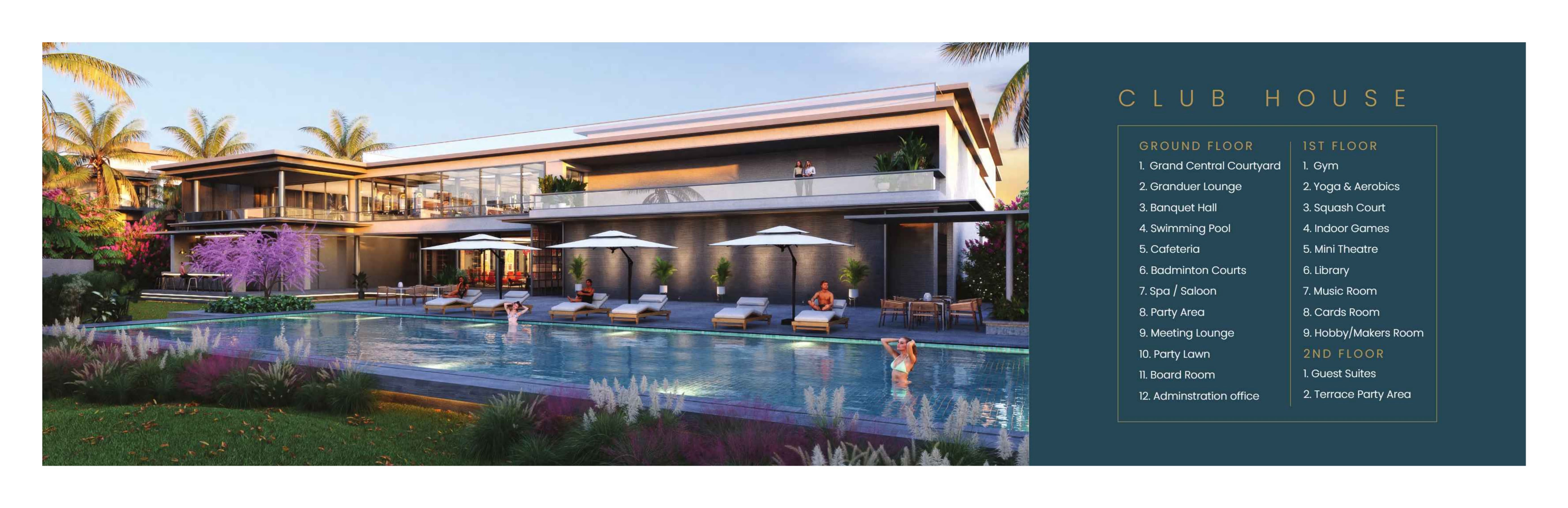 Clubhouse Amenities List