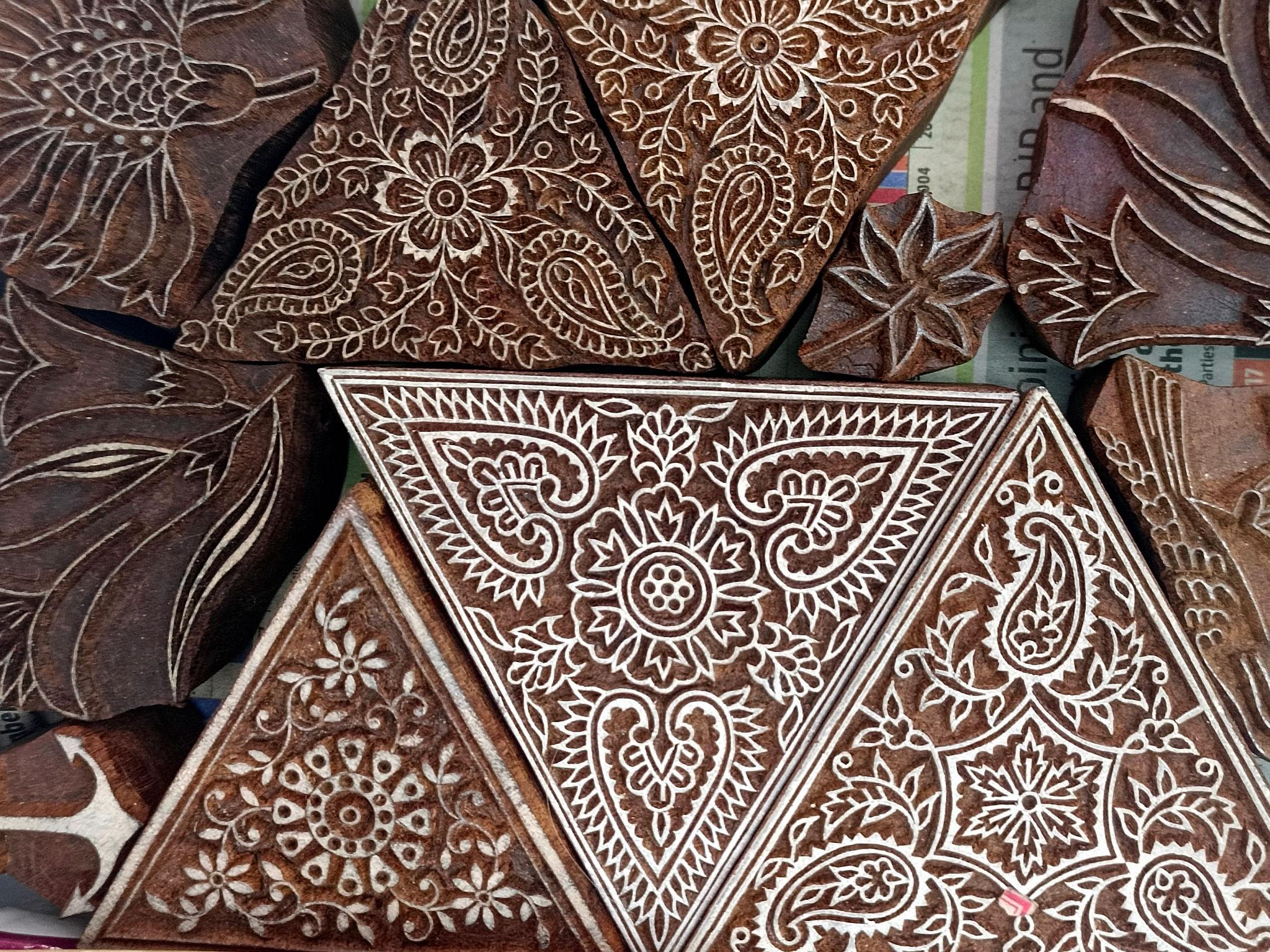 Hand-block-printed cotton shirts
