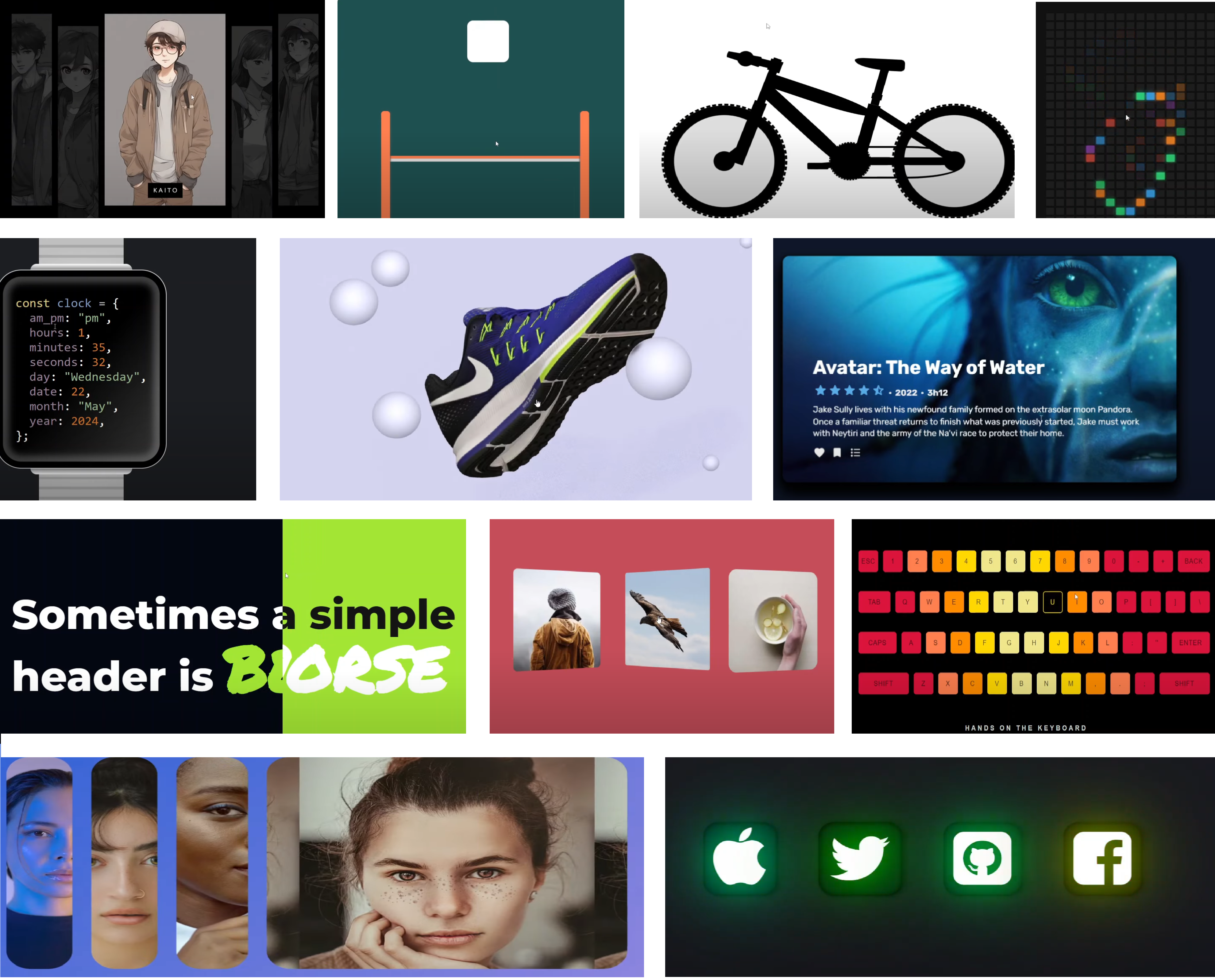 Interactive Frontend Animations & UI Showcases