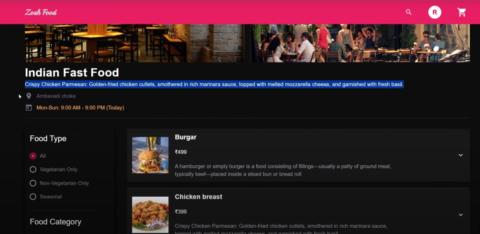 GrabGrub - Food Web App