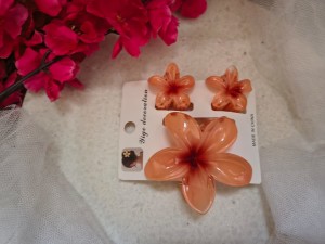 KOREAN FLOWER CLIPS-3 PIECES