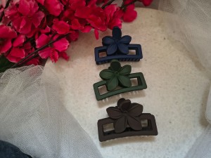SMALL MATT FINISH FLOWER CLIPS-3 PCS