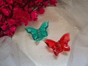 GLOSSY BUTTERFLY CLIPS-2PCS