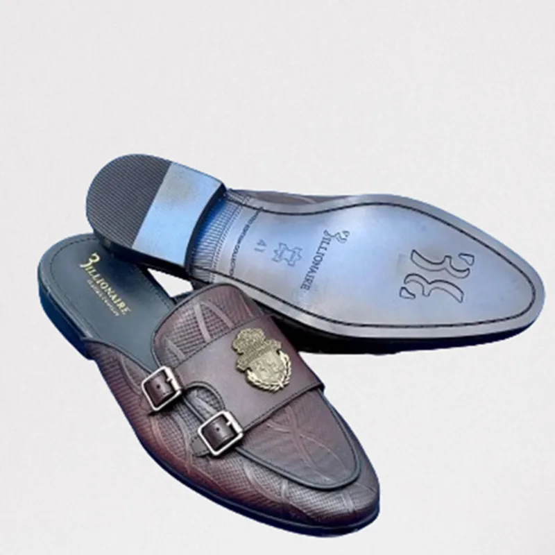 Billionaire Double Buckle Mules - Urbantreks 