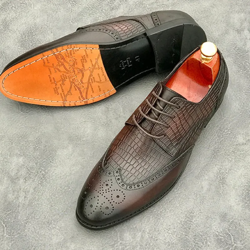 Crocade Leather Oxfords  - Urbantreks 