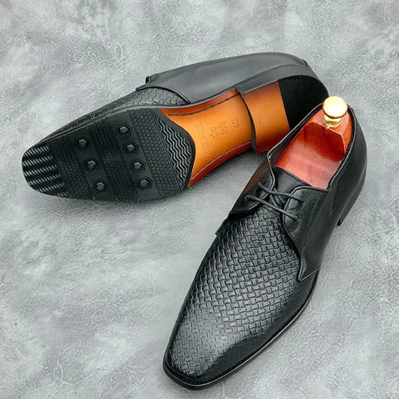 Luxe Thread Oxford Leather Shoes - Urbantreks 