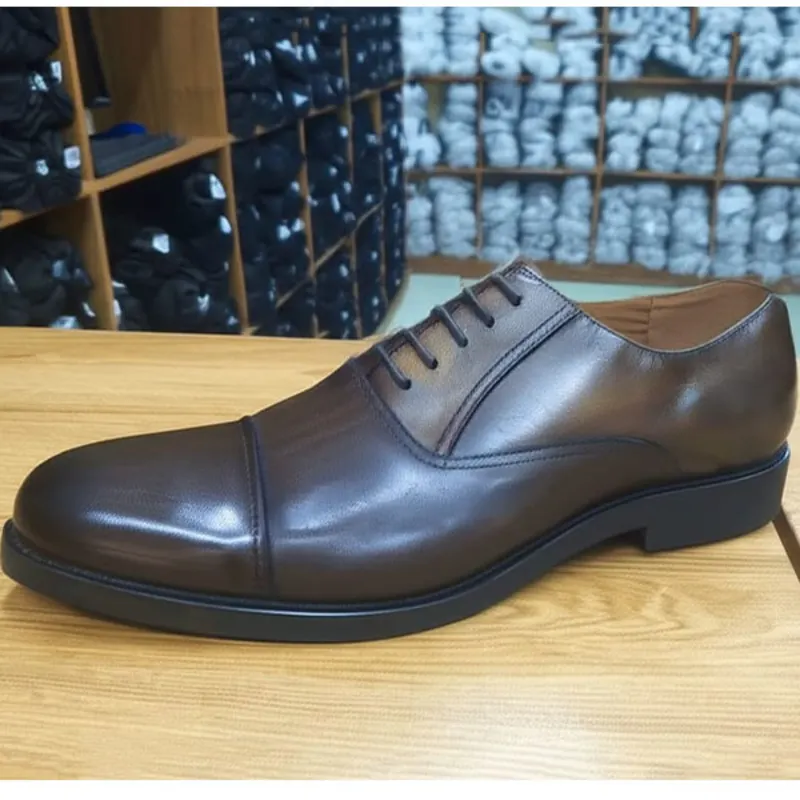 Leather Cap Toe Official Shoes  - Urbantreks 