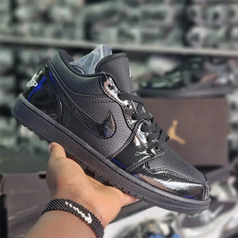 Nike Air Jordan 1 Low SE "Black Croc" Sneakers - Urbantreks 