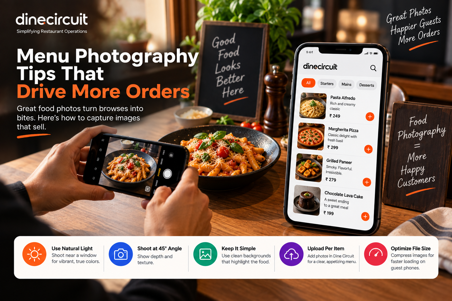 Menu Photography Tips That Drive More Orders
