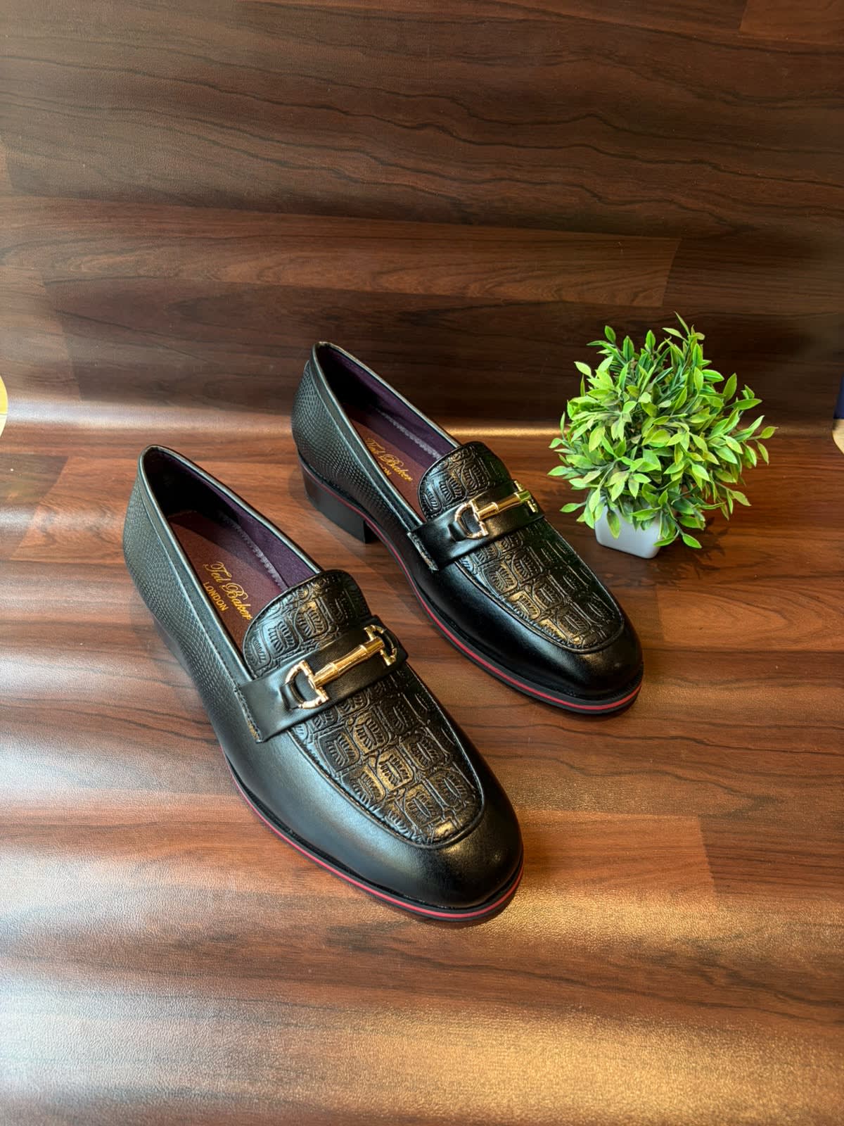 Ted Baker Men's Black Textured Leather Loafers (Copy) 1