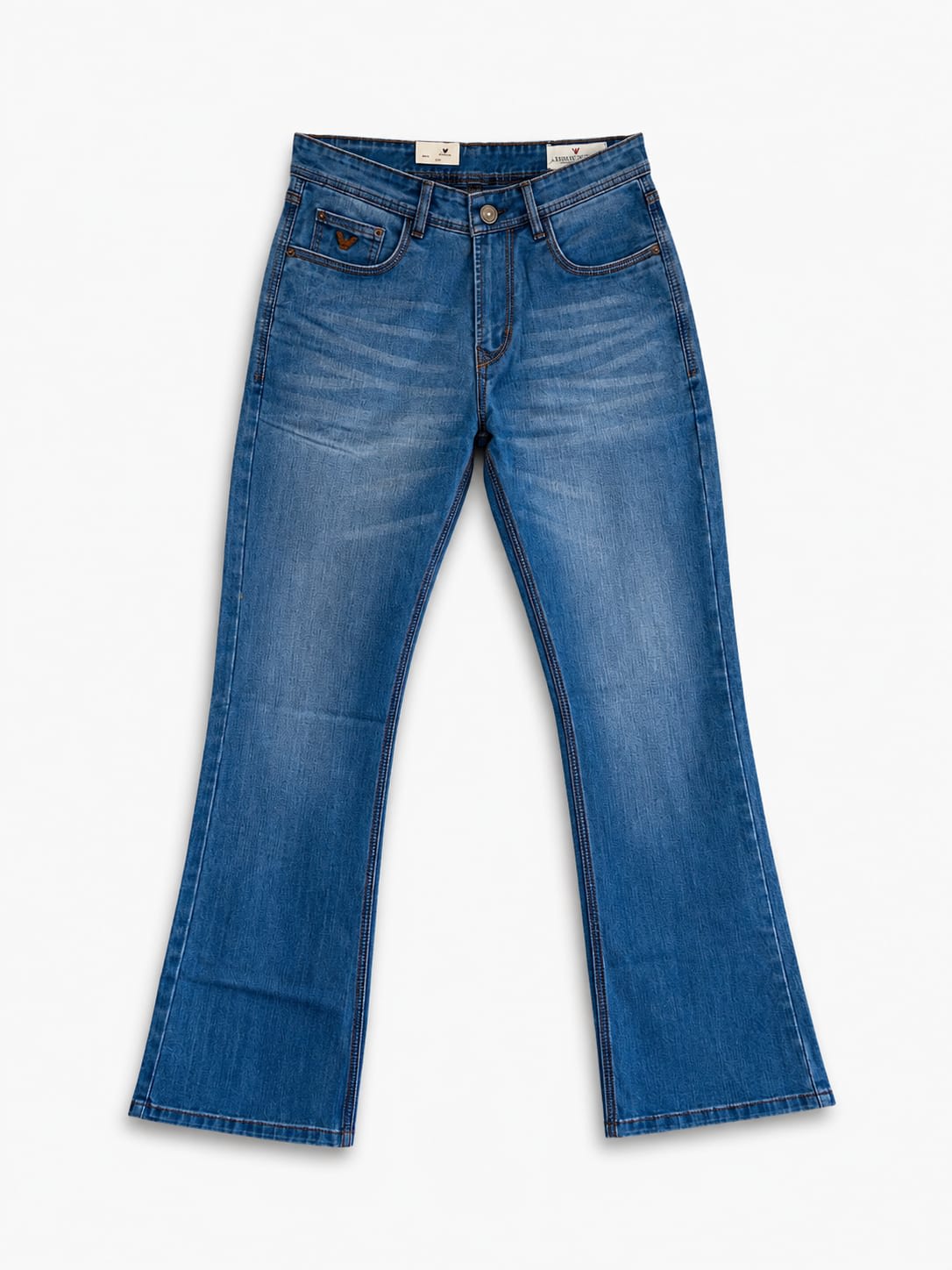 Men's Premium Medium Wash Bootcut / Flared Denim Jeans 2