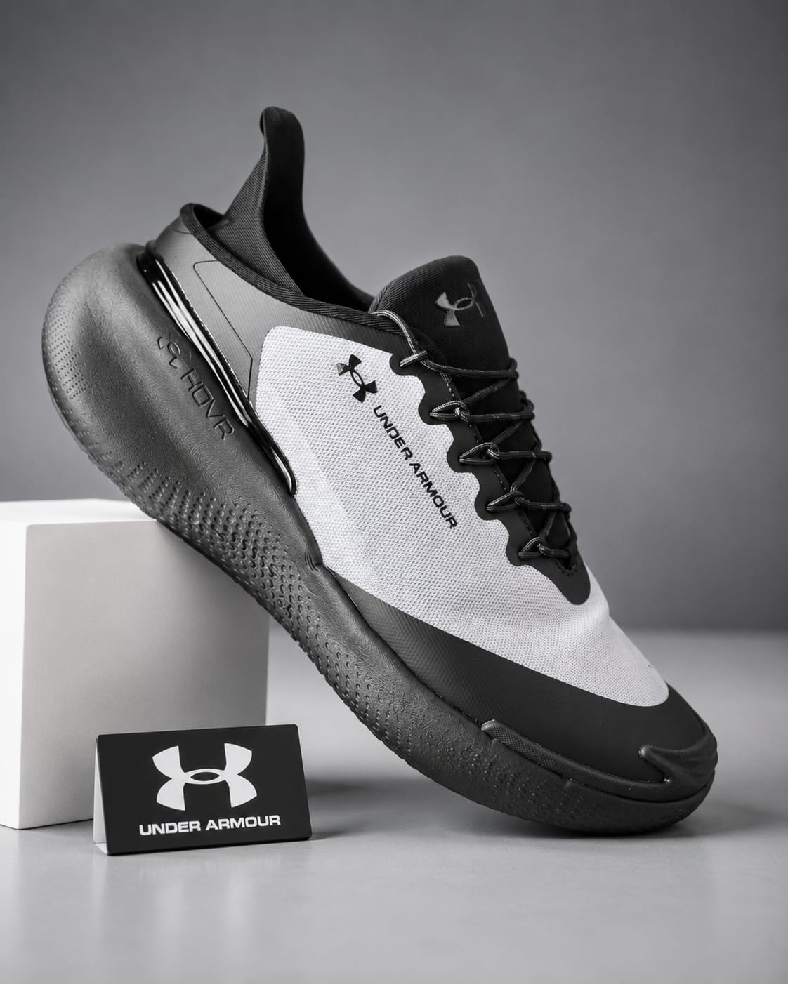 Men's Premium Black & Grey Lightweight Cushioning Running Shoes 1