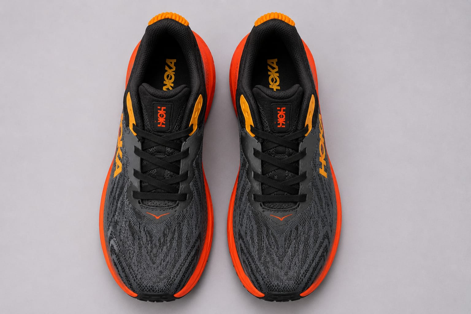 Men's Premium Grey & Orange Ultra-Cushioned Lightweight Running Shoes 2