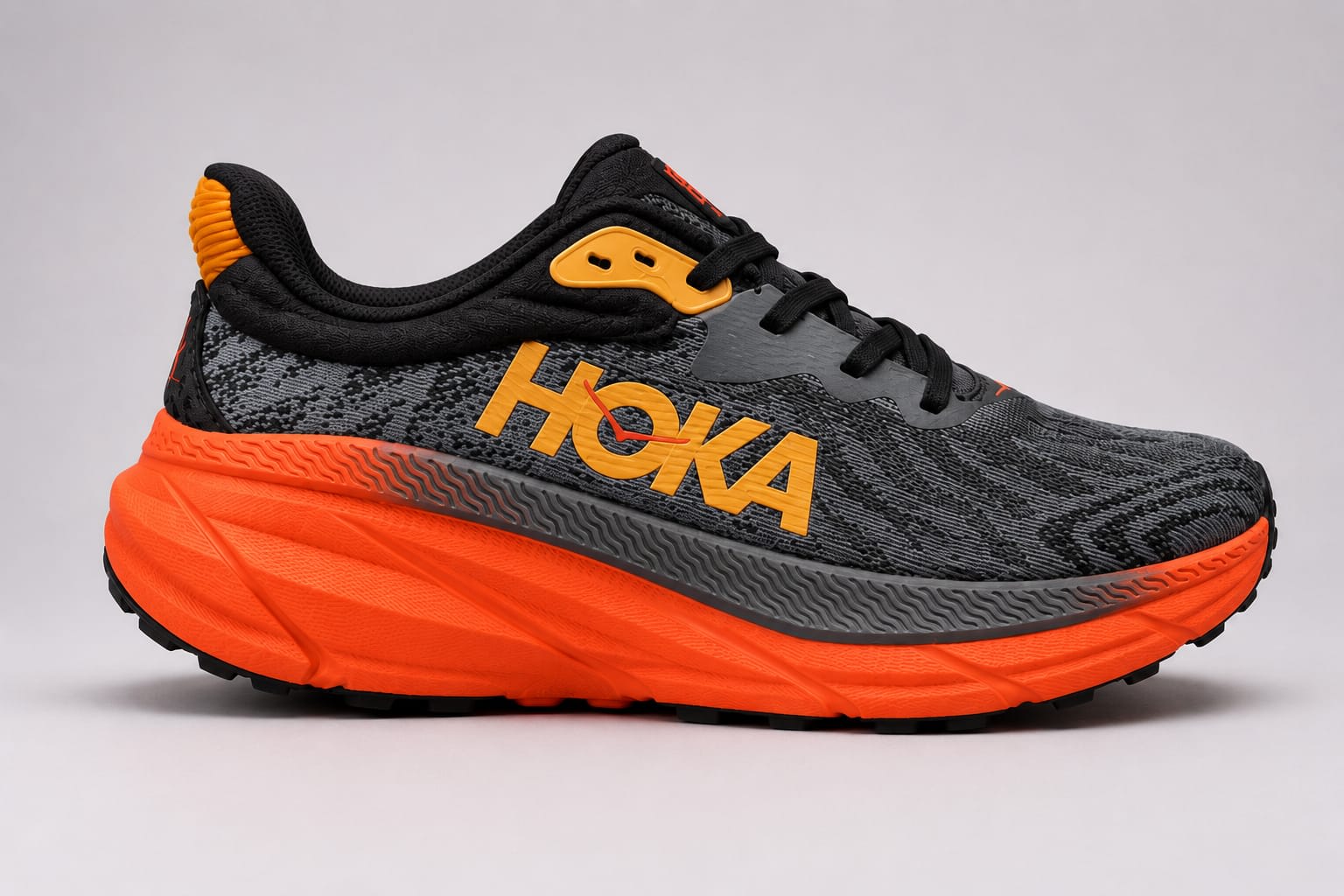 Men's Premium Grey & Orange Ultra-Cushioned Lightweight Running Shoes 4
