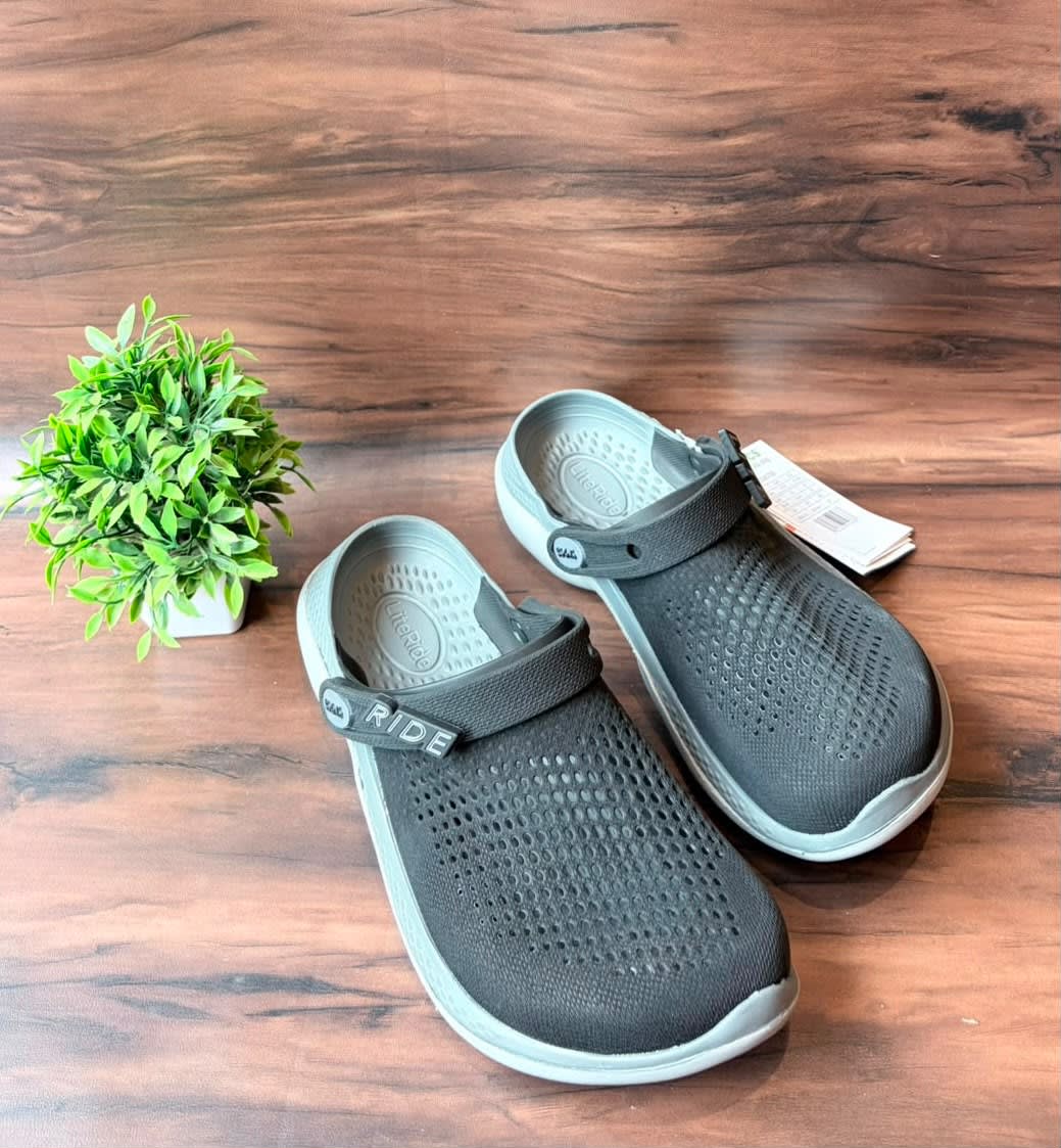 Men's Premium Charcoal Grey & Light Grey Ultra-Lightweight Breathable EVA Clogs 1
