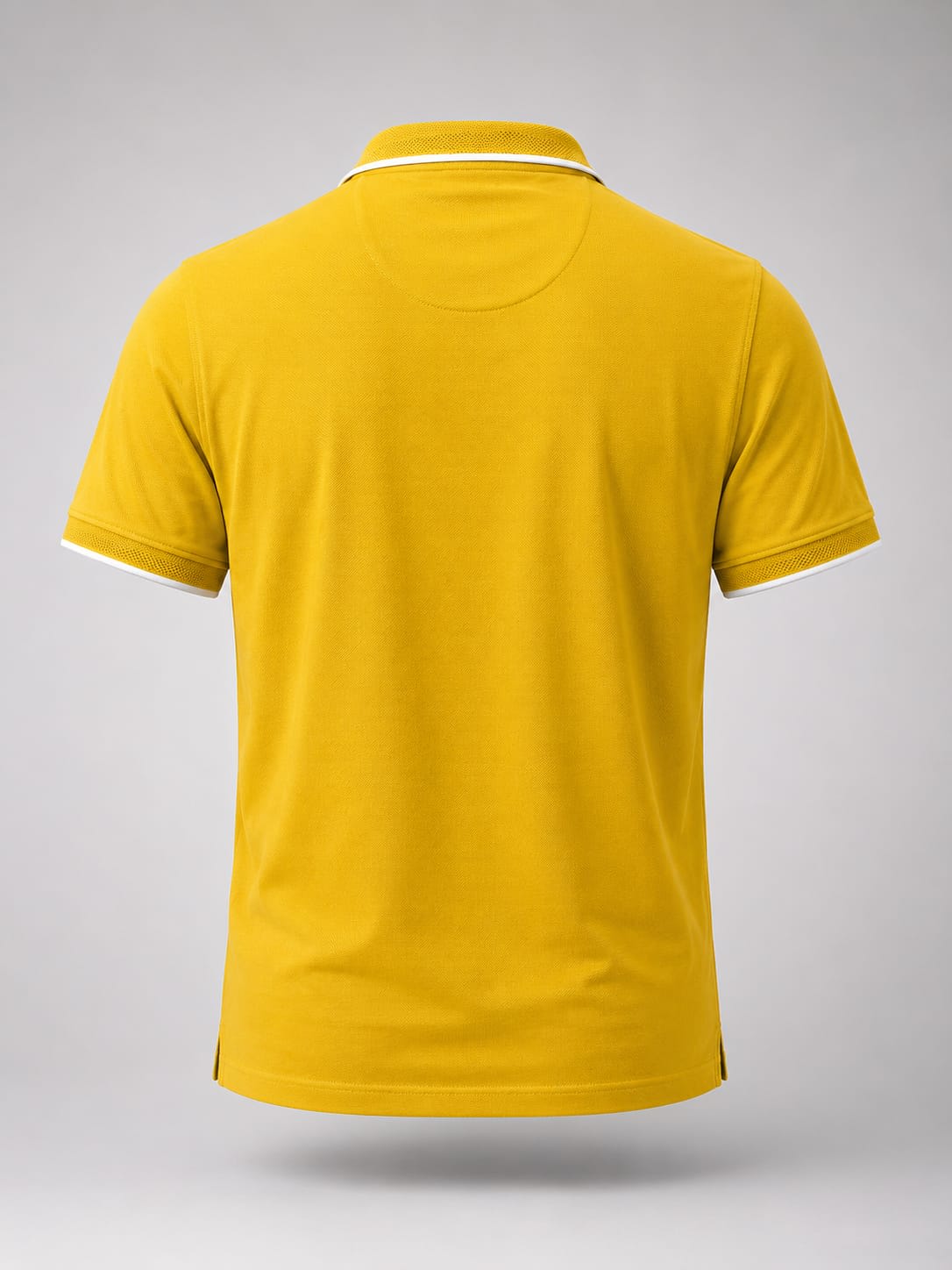 Men's Premium Mustard Yellow Vintage Polo Graphic Printed Cotton Polo T-Shirt 2