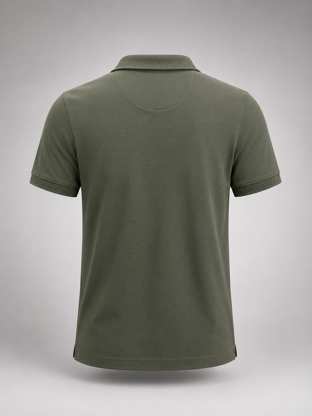 Men's Premium Olive Green Vintage Polo Graphic Printed Cotton Polo T-Shirt 3